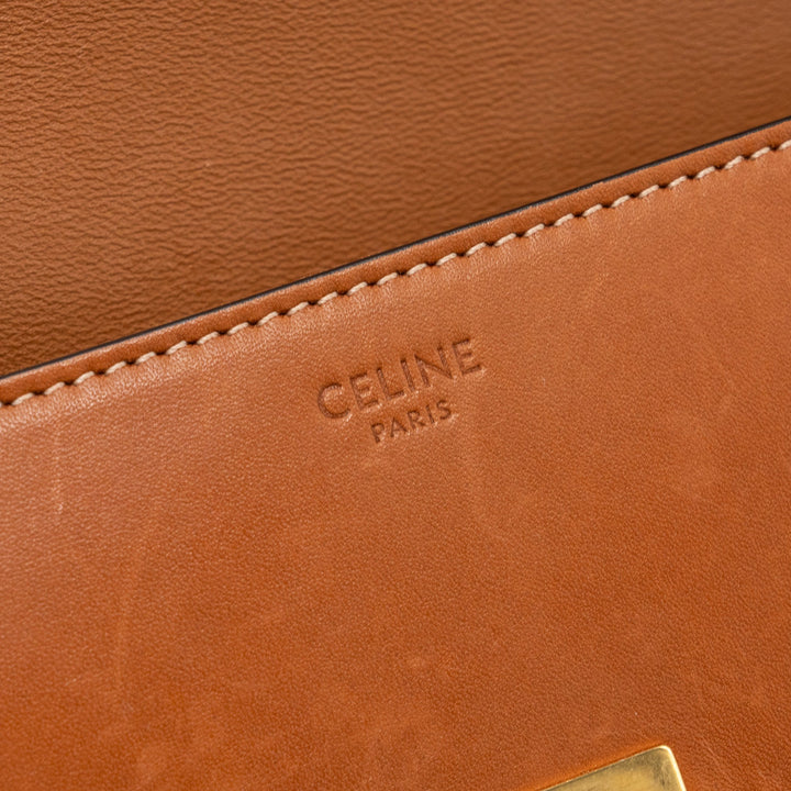 Top Quality Celine Triomphe Shoulder bag Natural Calfskin Tan