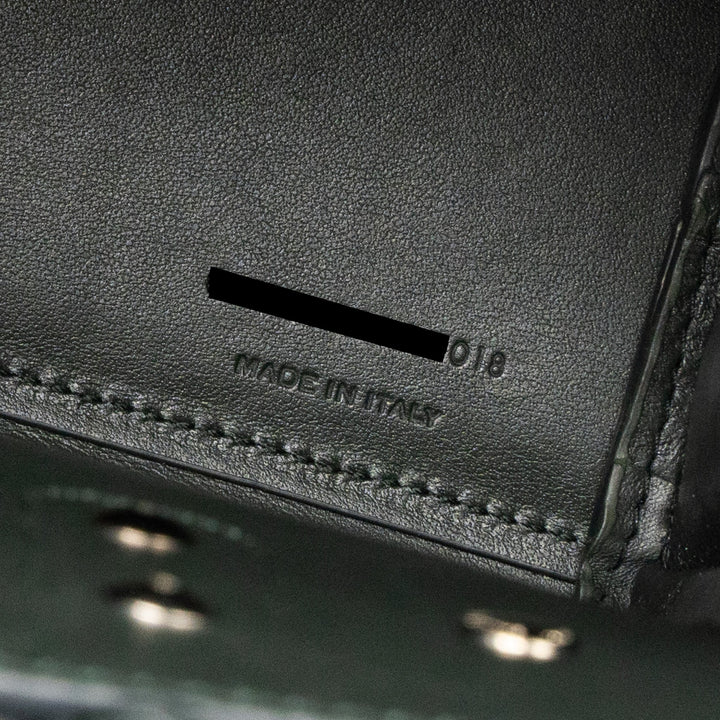 Saint laurent Sac De Jour Nano croc embossed calfskin dark green SHW