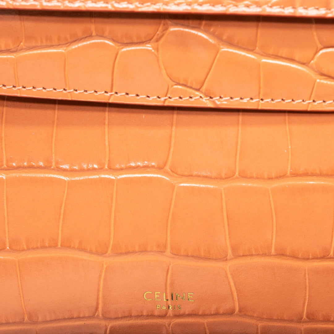 Celine Nano Belt Bag Croc Embossed Calfskin Lychee