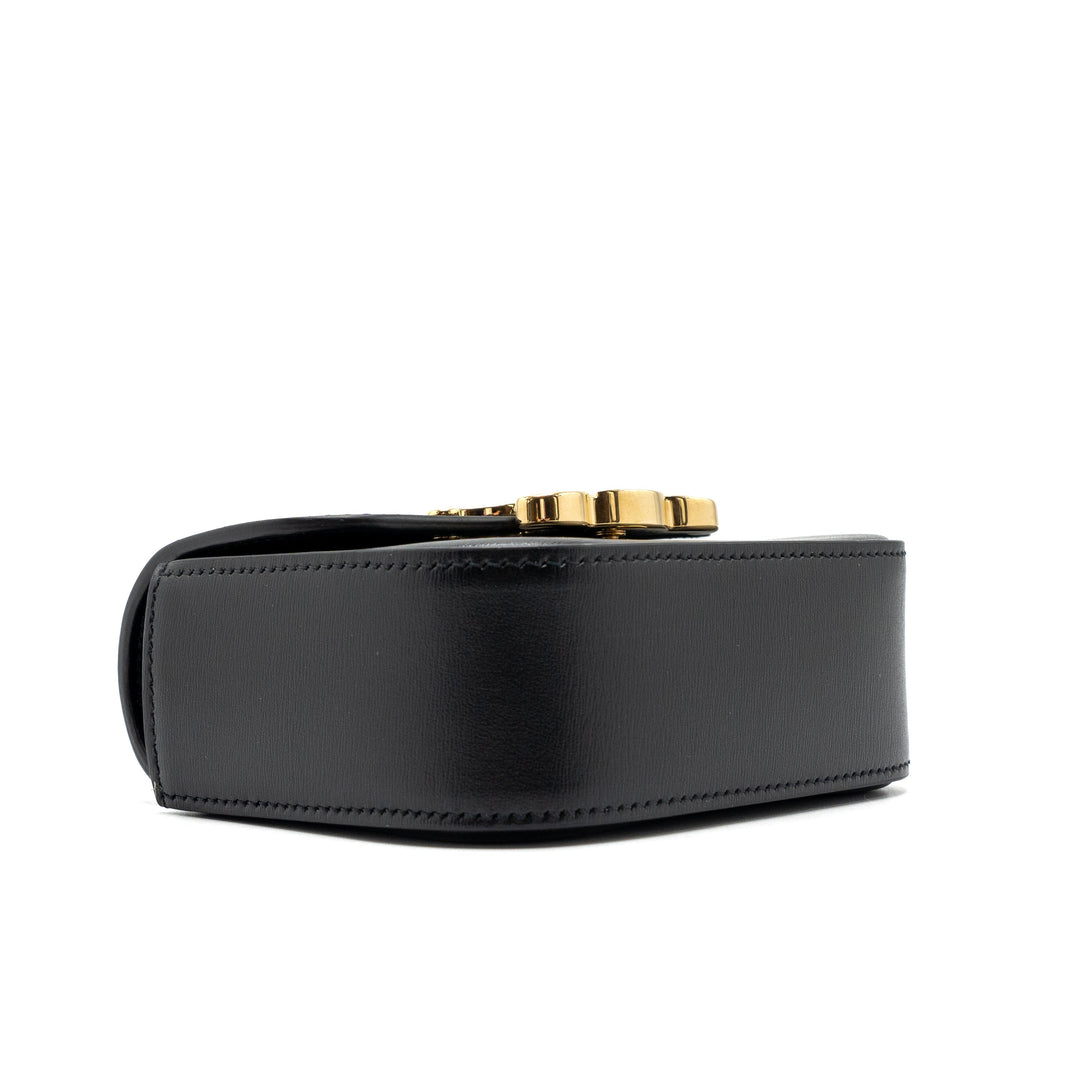 Celine Claude Shiny Calfskin Black