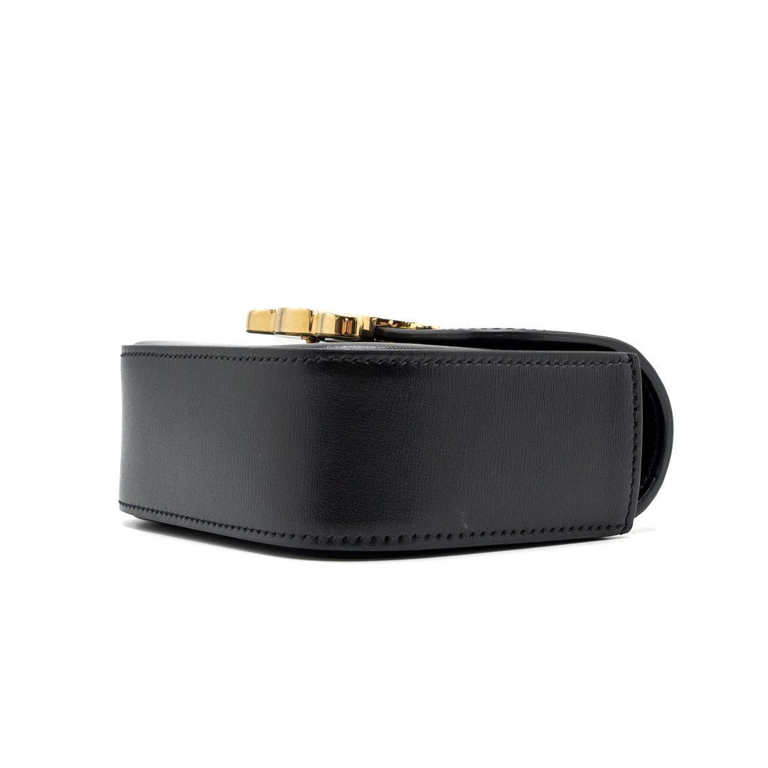 Celine Claude Shiny Calfskin Black