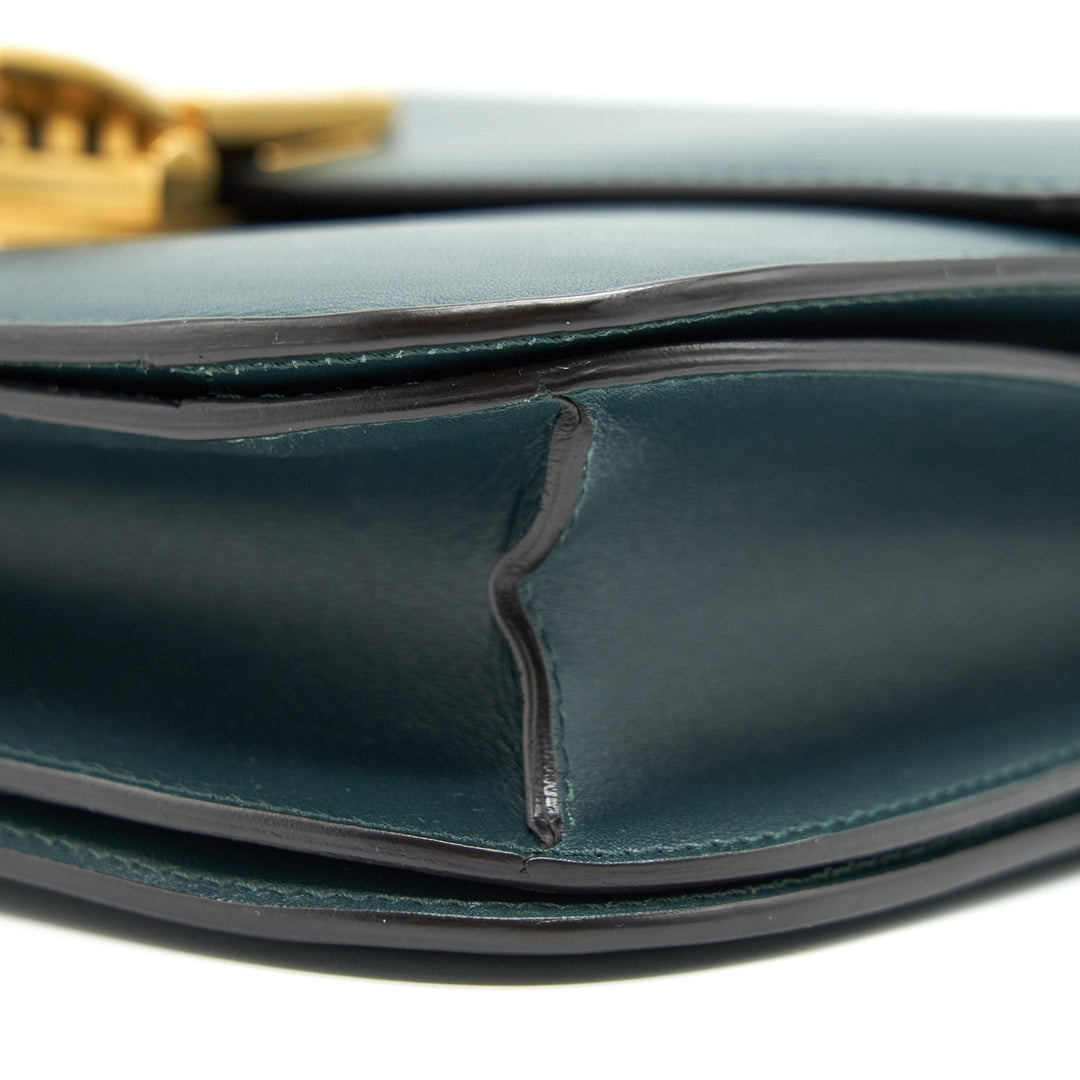 Top Quality Celine Box Amazon Green calfskin Leather