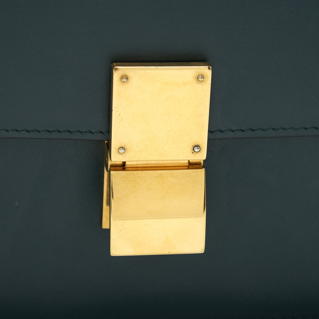Top Quality Celine Box Amazon Green calfskin Leather