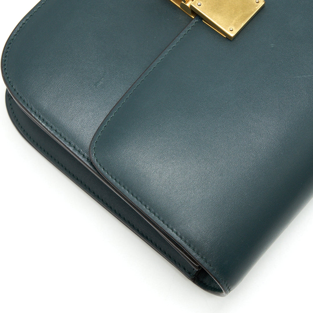 Top Quality Celine Box Amazon Green calfskin Leather