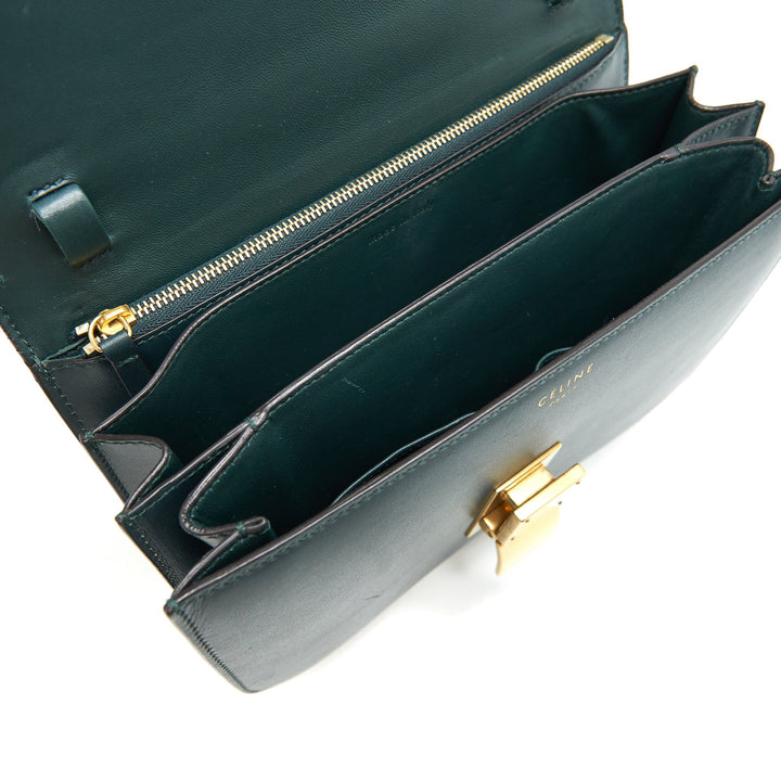 Top Quality Celine Box Amazon Green calfskin Leather