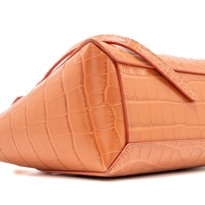 Celine Nano Belt Bag Croc embossed calfskin Lychee pink