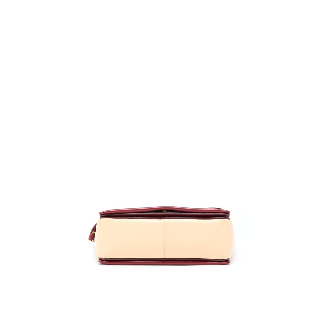 Celine Frame Bag Calfskin Multicolour Red/Beige