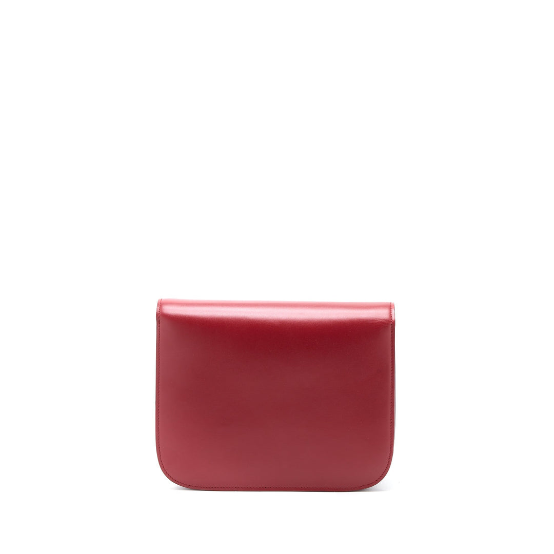 Celine Medium Classic Box Calfskin Red Brushed