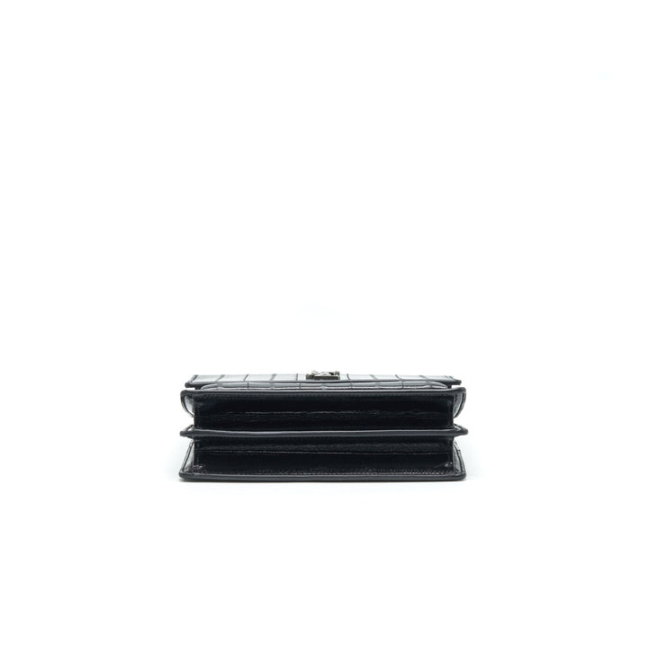 SAINT LAURENT SUNSET SHOULDER BAG BLACK SHW