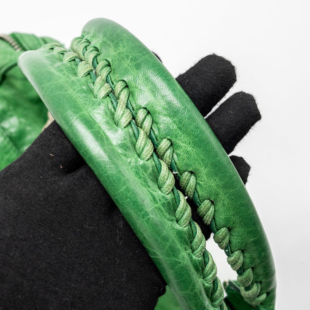 Top Quality Balenciaga zip handle bag green leather SHW