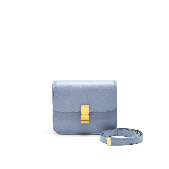 Top Quality Celine TEEN CLASSIC BAG IN CALFSKIN LIEGE ARCTIC BLUE