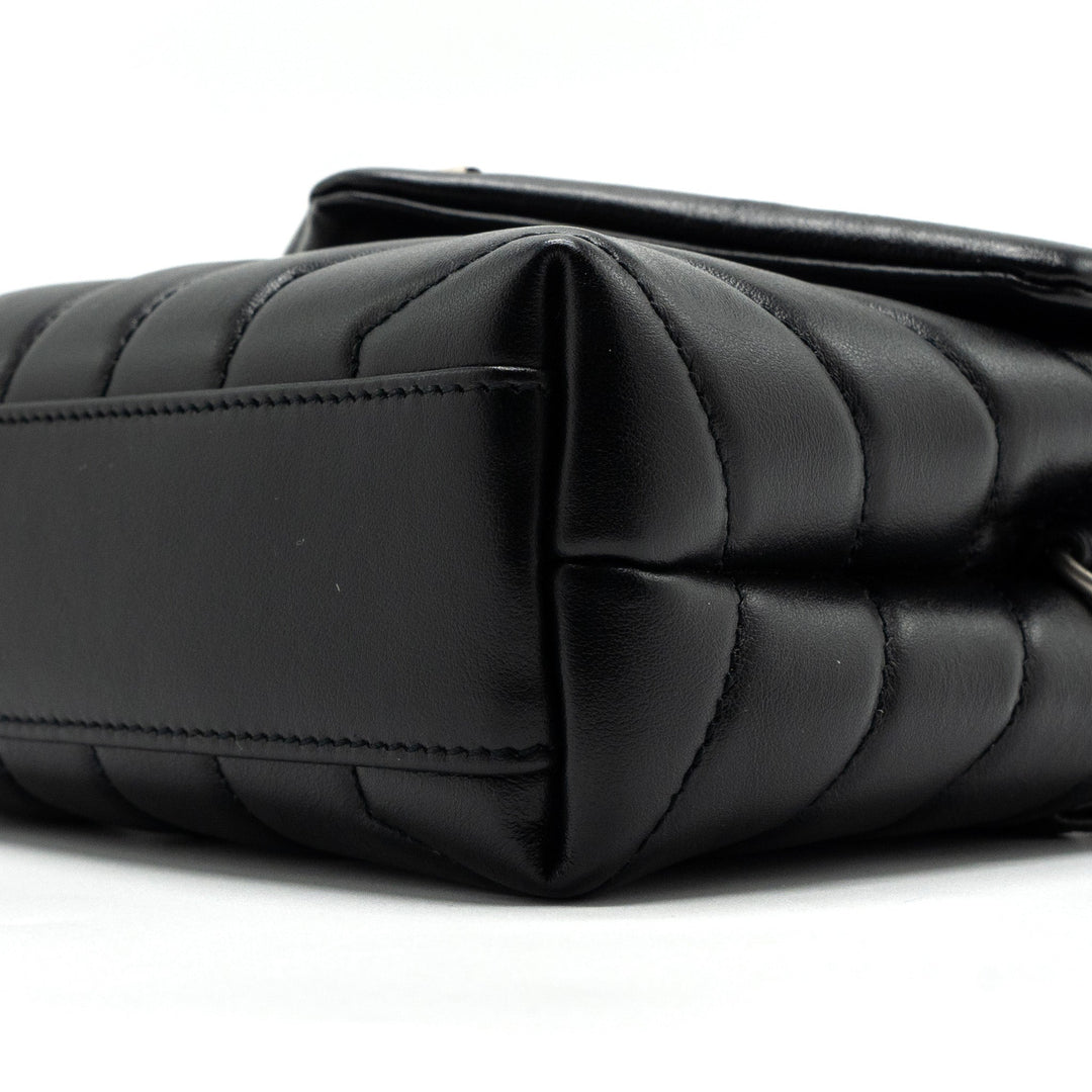 Saint laurent Loulou toy strap bag calfskin black SHW