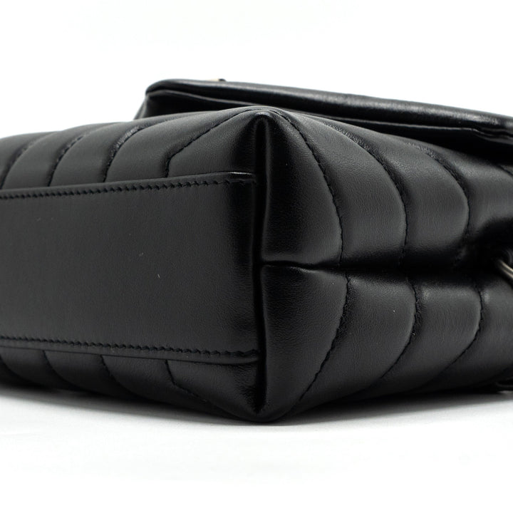 Saint laurent Loulou toy strap bag calfskin black SHW