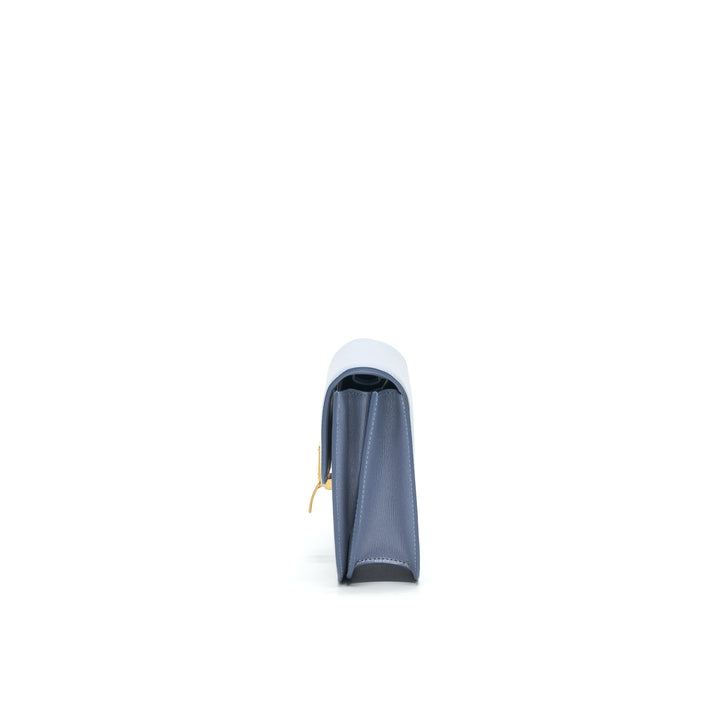 Top Quality Celine TEEN CLASSIC BAG IN CALFSKIN LIEGE ARCTIC BLUE