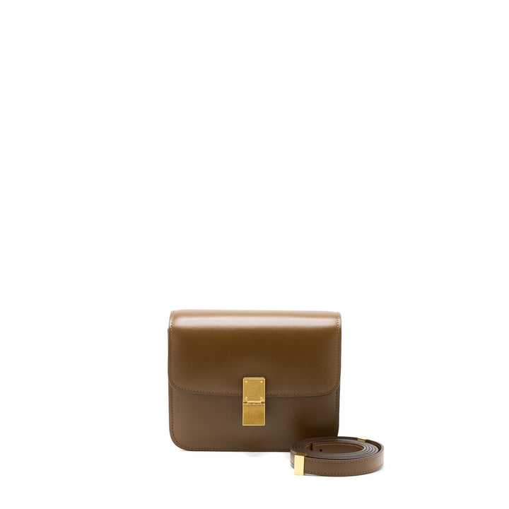 Top Quality Celine Teen Classic Bag in Box Calfskin Camel Brushed