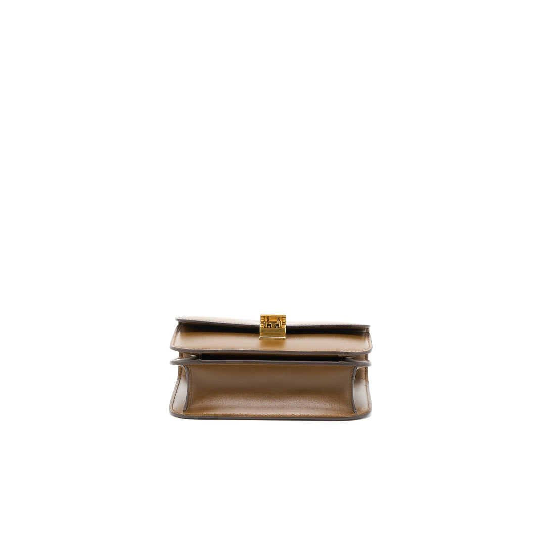 Top Quality Celine Teen Classic Bag in Box Calfskin Camel Brushed
