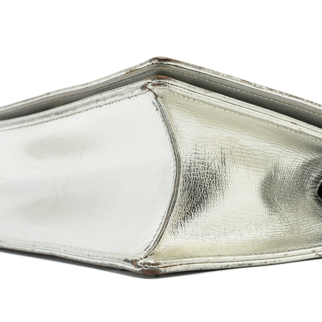 Top quality Dior Top quality Diorama Bag Goatskin Metallic Silver