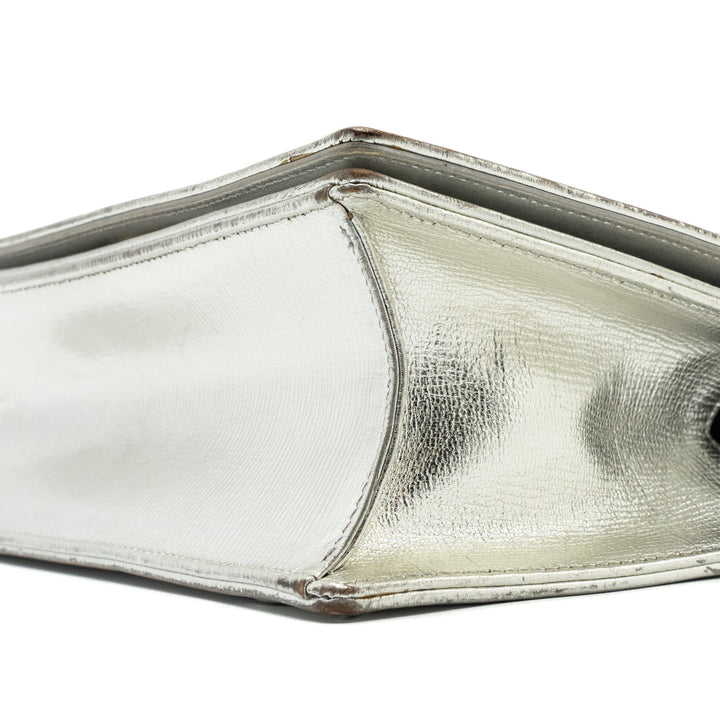 Top quality Dior Top quality Diorama Bag Goatskin Metallic Silver