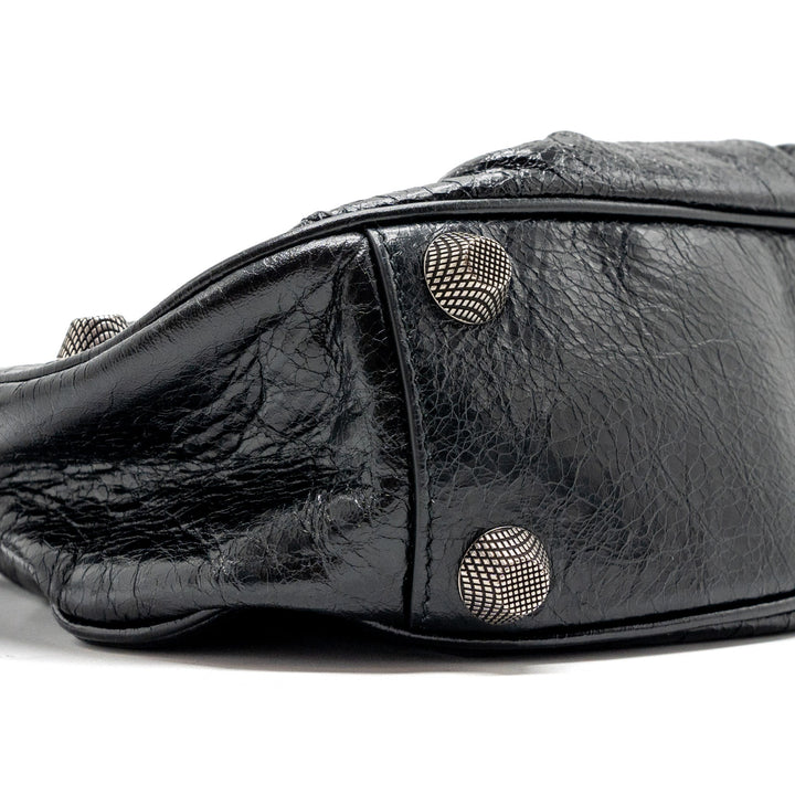 Top Quality Balenciaga Le Cargole Small Shoulder Bag Lambskin Black SHW