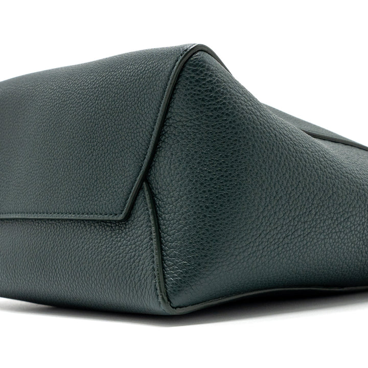 Top Quality Celine SMALL SANGLE BUCKET BAG CALFSKIN DARK GREEN