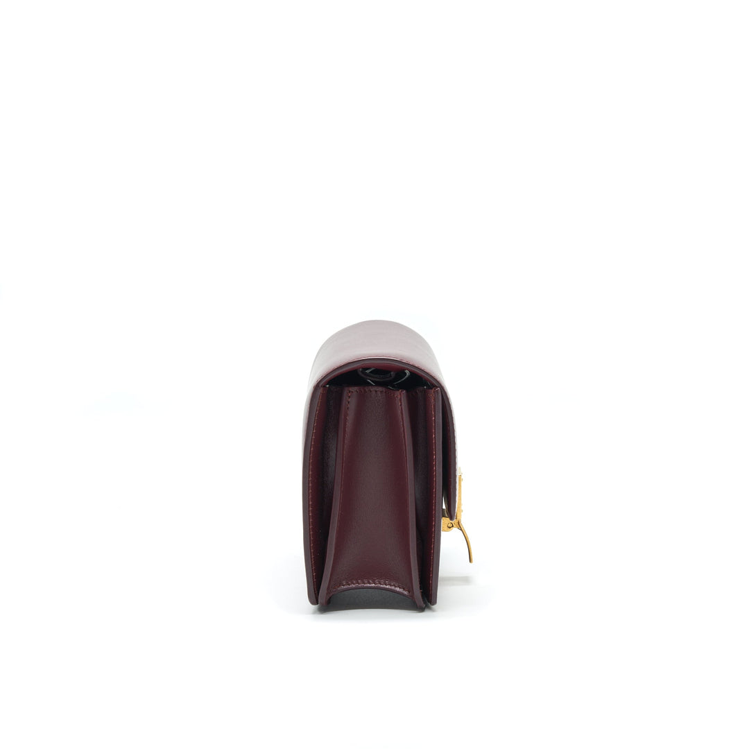 Top Quality Celine SMALL CLASSIC BAG IN BOX CALFSKIN BURGUNDY