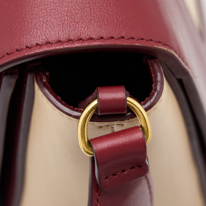 Celine Frame Bag Calfskin Multicolour Red/Beige