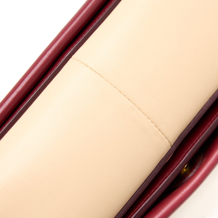 Celine Frame Bag Calfskin Multicolour Red/Beige