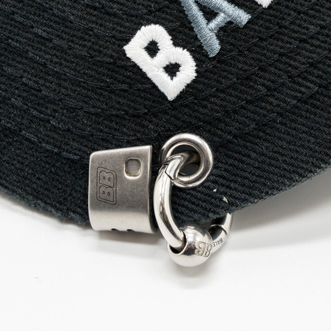 Top Quality Balenciaga L 2030 distressed piercing Cap Denim Grey