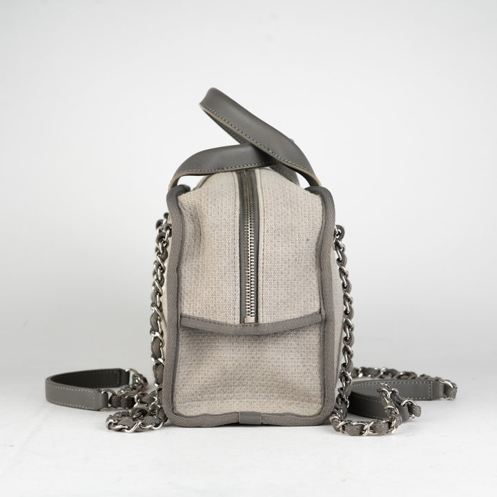11/7 DOTD- Top Quality Chanel Deauville Bowling Bag Grey