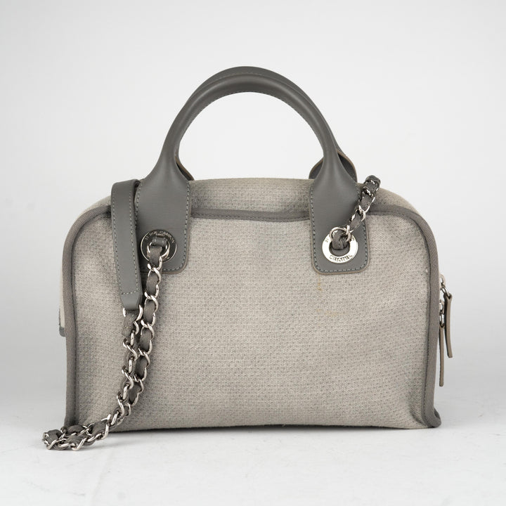 11/7 DOTD- Top Quality Chanel Deauville Bowling Bag Grey