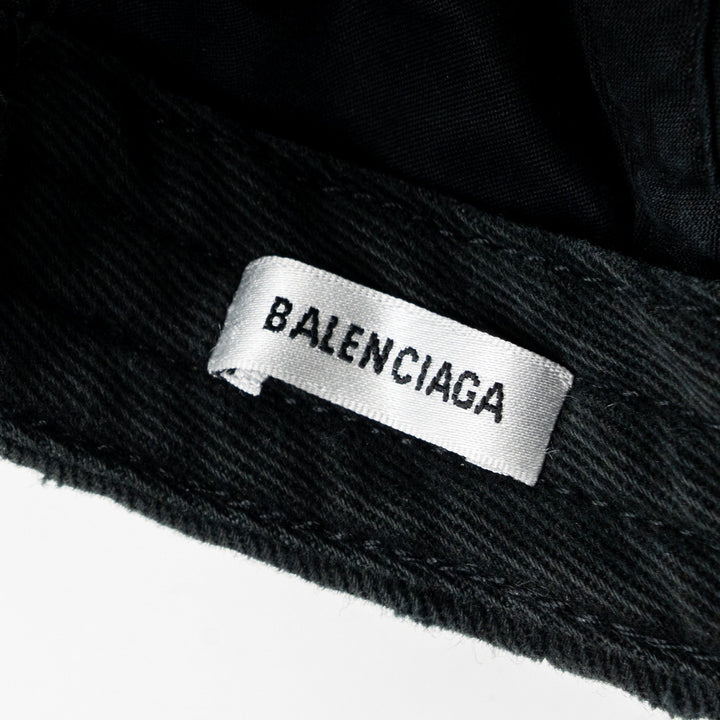 Top Quality Balenciaga L 2030 distressed piercing Cap Denim Grey
