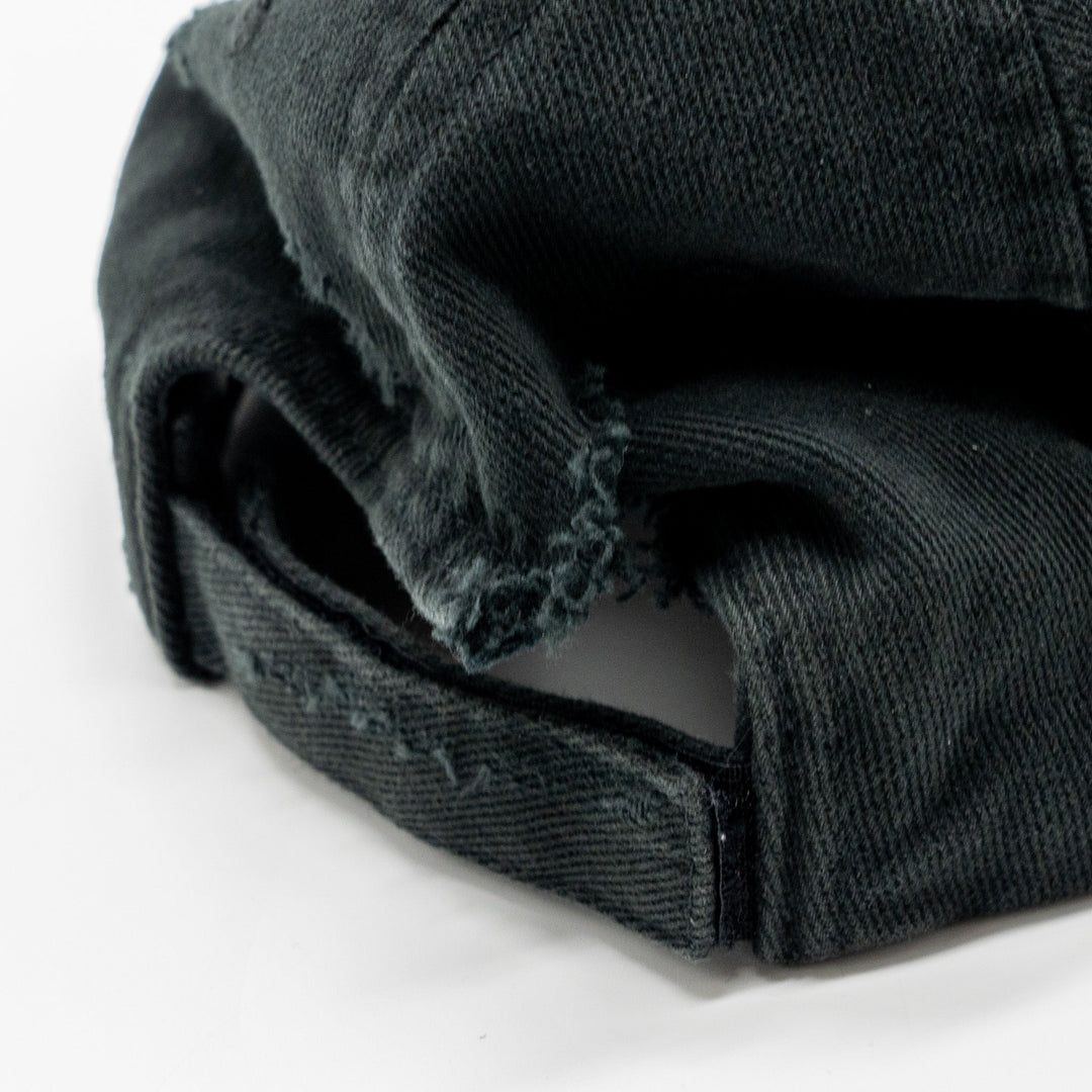 Top Quality Balenciaga L 2030 distressed piercing Cap Denim Grey