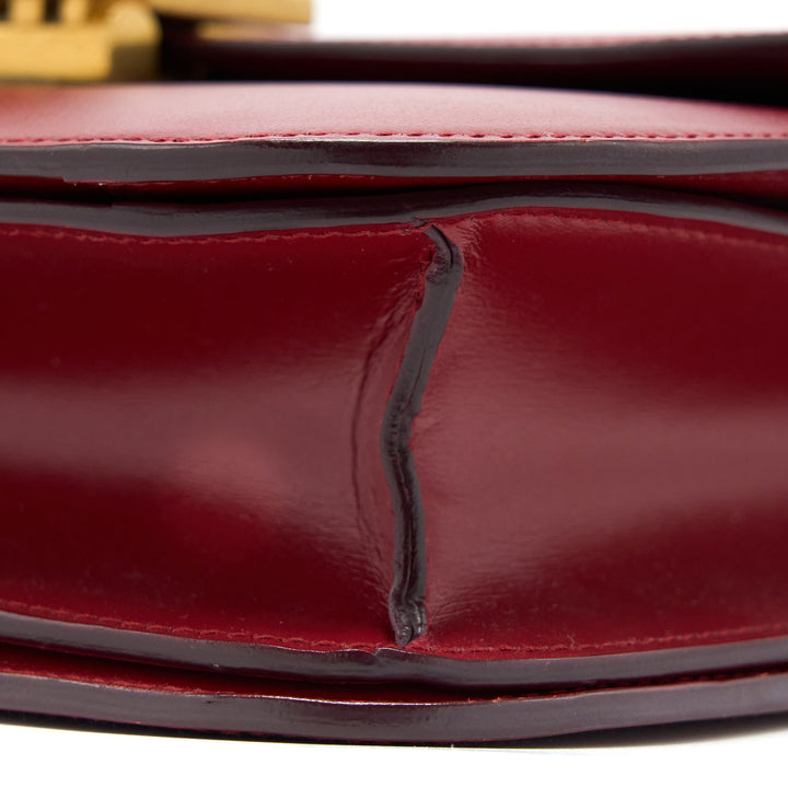 Celine Medium Classic Box Calfskin Red Brushed