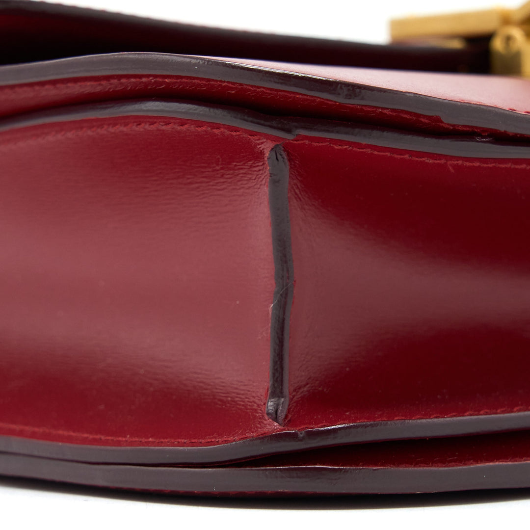 Celine Medium Classic Box Calfskin Red Brushed