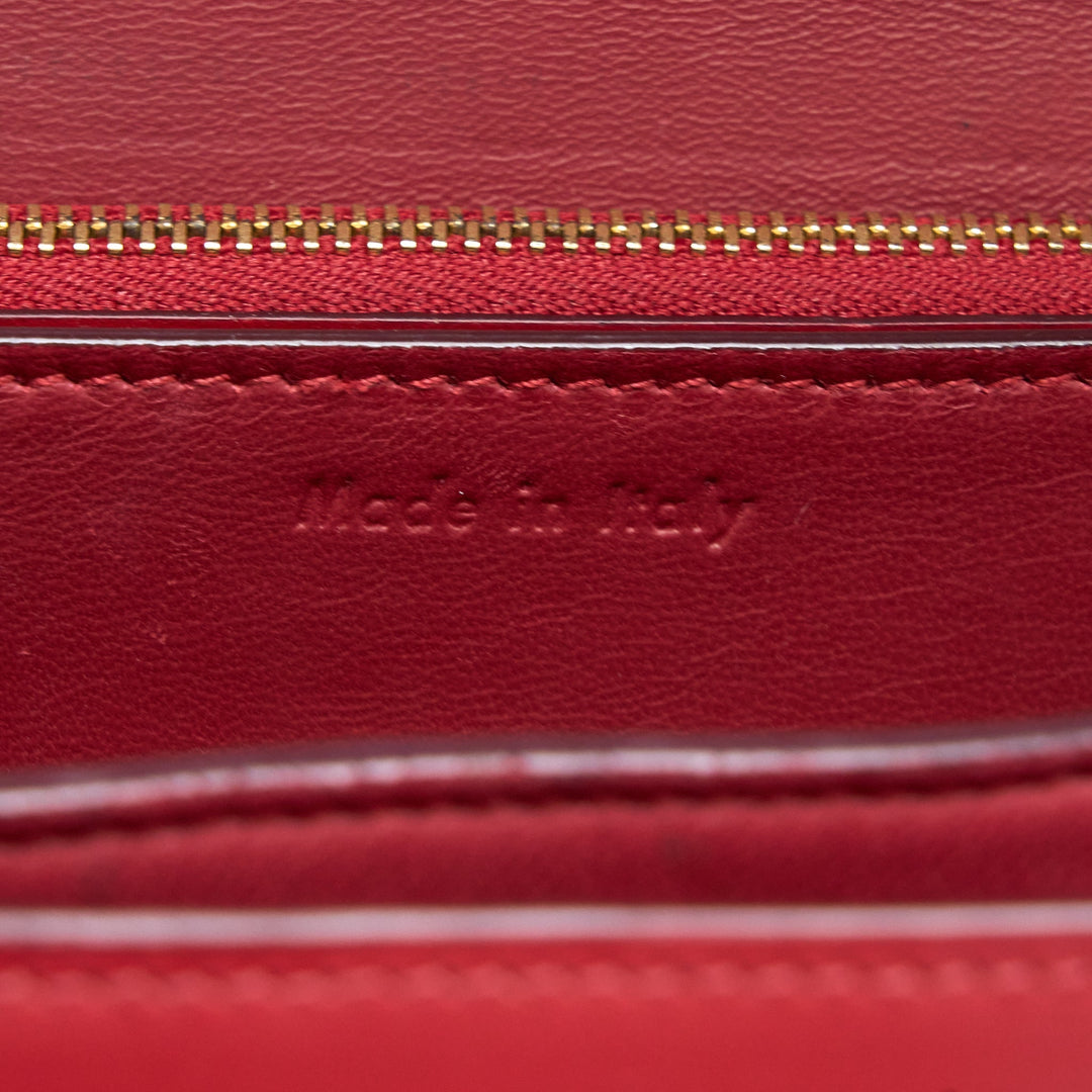 Celine Medium Classic Box Calfskin Red Brushed