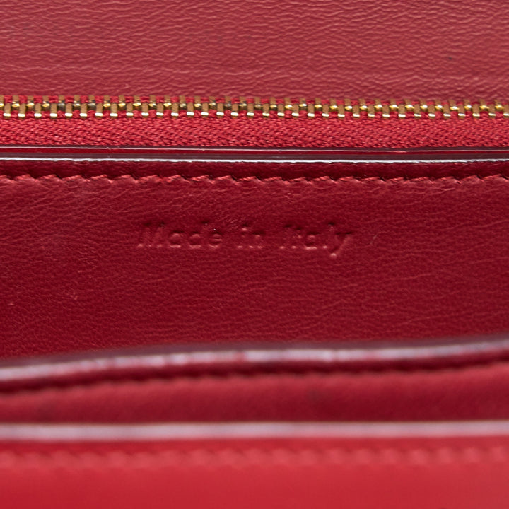 Celine Medium Classic Box Calfskin Red Brushed