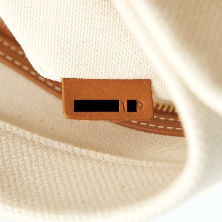 Celine HORIZONTAL CABAS Celine IN CANVAS WITH Celine PRINT AND CALFSKIN NATURAL / TAN