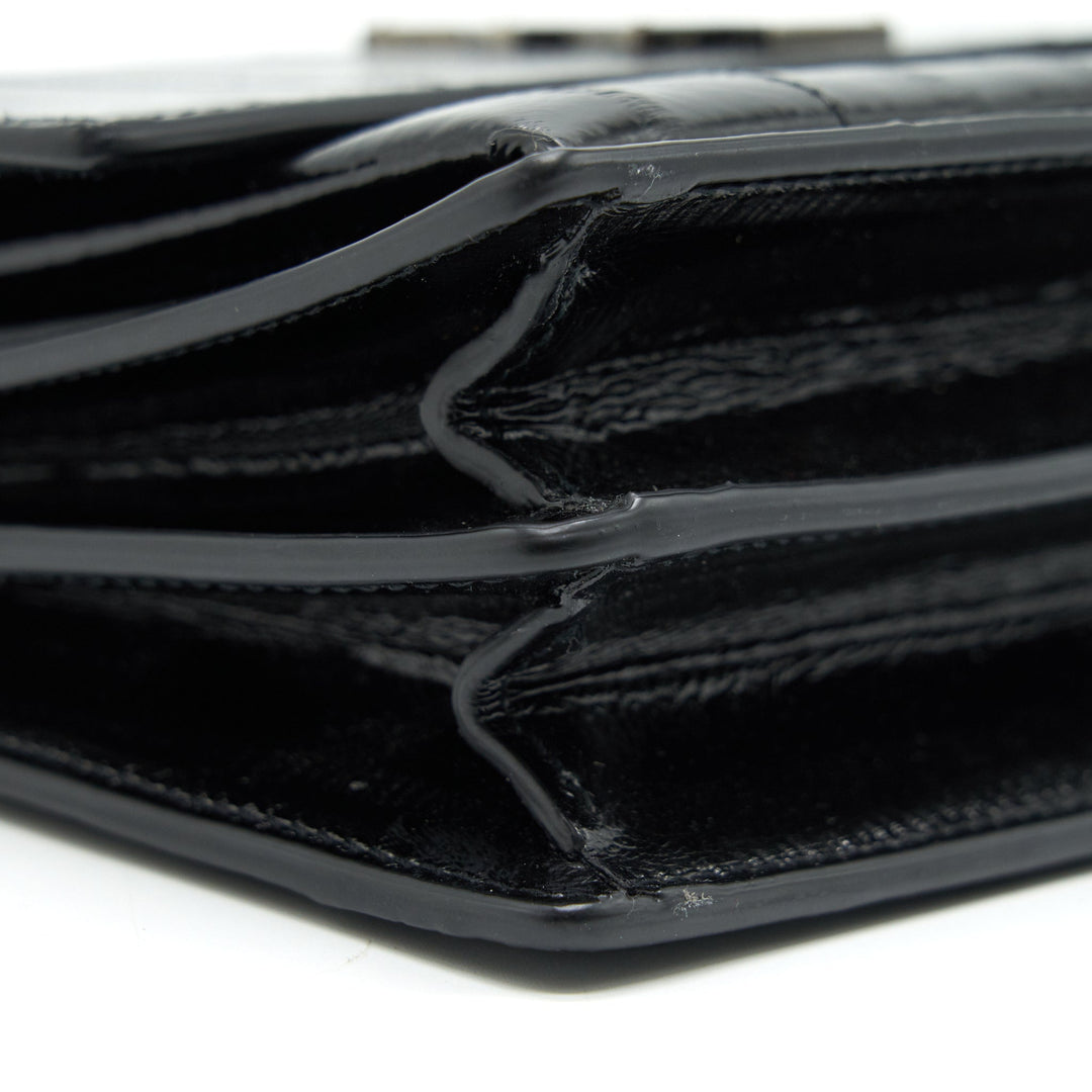 SAINT LAURENT SUNSET SHOULDER BAG BLACK SHW