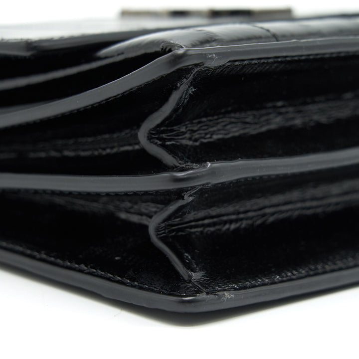 SAINT LAURENT SUNSET SHOULDER BAG BLACK SHW