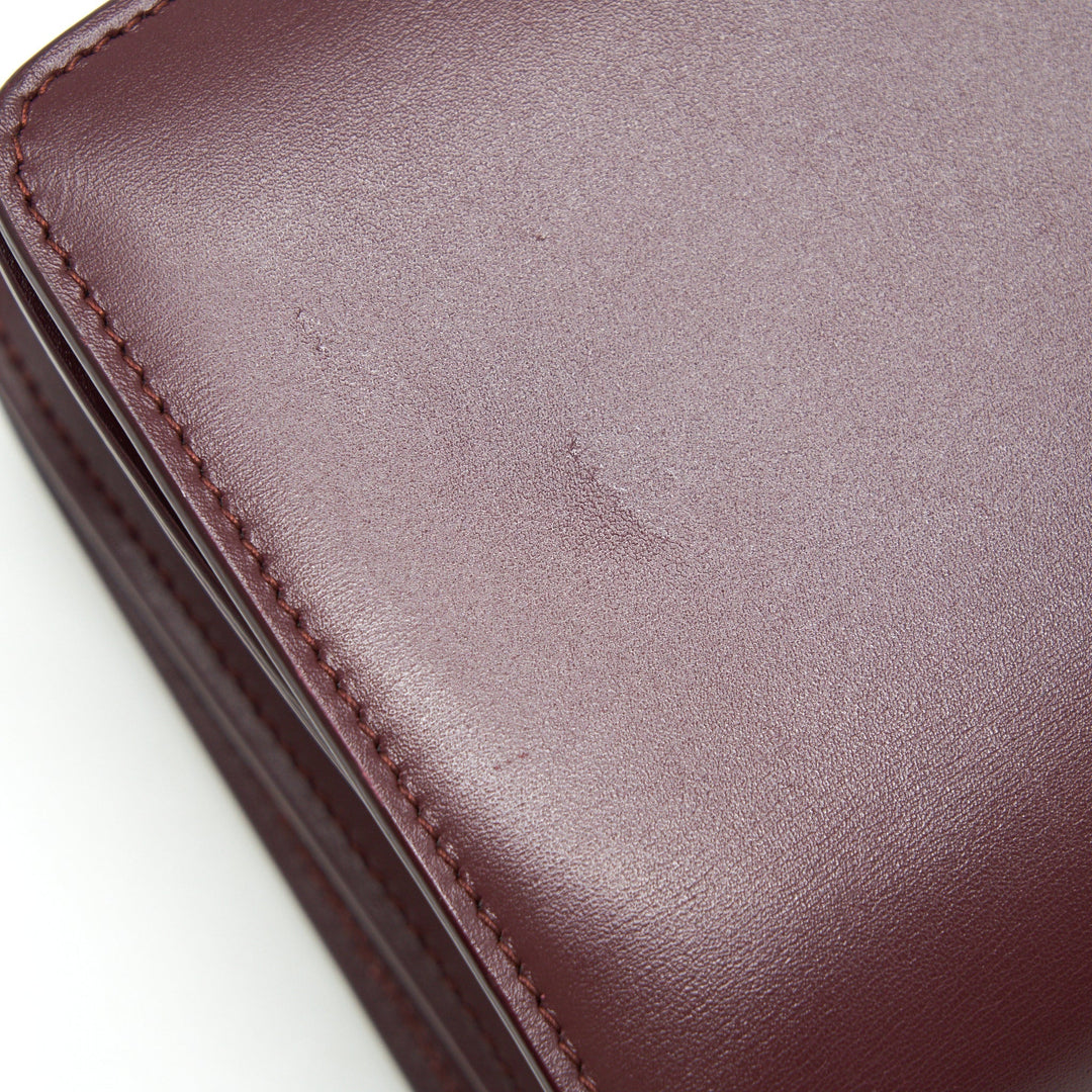 Top Quality Celine SMALL CLASSIC BAG IN BOX CALFSKIN BURGUNDY