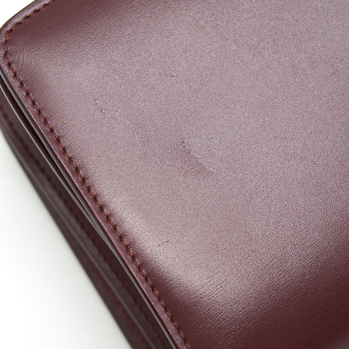 Top Quality Celine SMALL CLASSIC BAG IN BOX CALFSKIN BURGUNDY