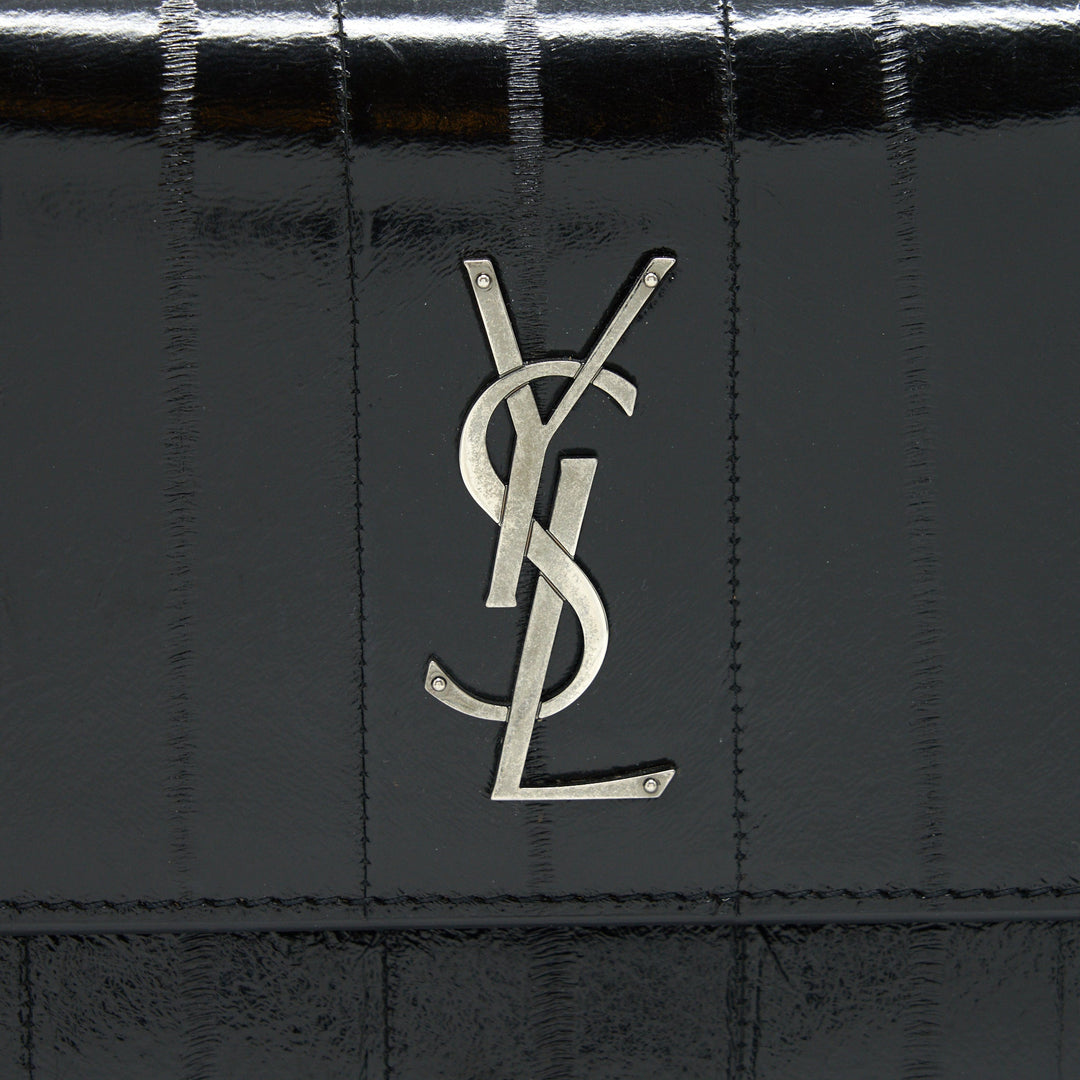 SAINT LAURENT SUNSET SHOULDER BAG BLACK SHW