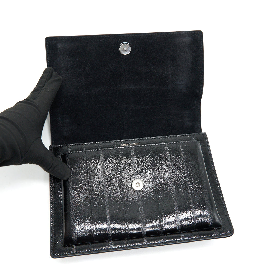SAINT LAURENT SUNSET SHOULDER BAG BLACK SHW