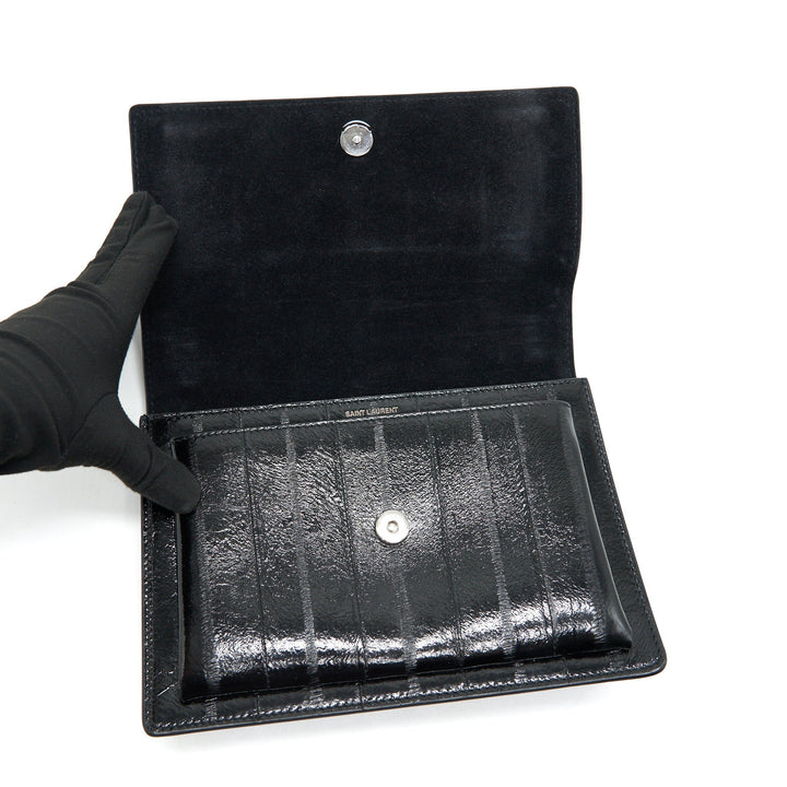 SAINT LAURENT SUNSET SHOULDER BAG BLACK SHW