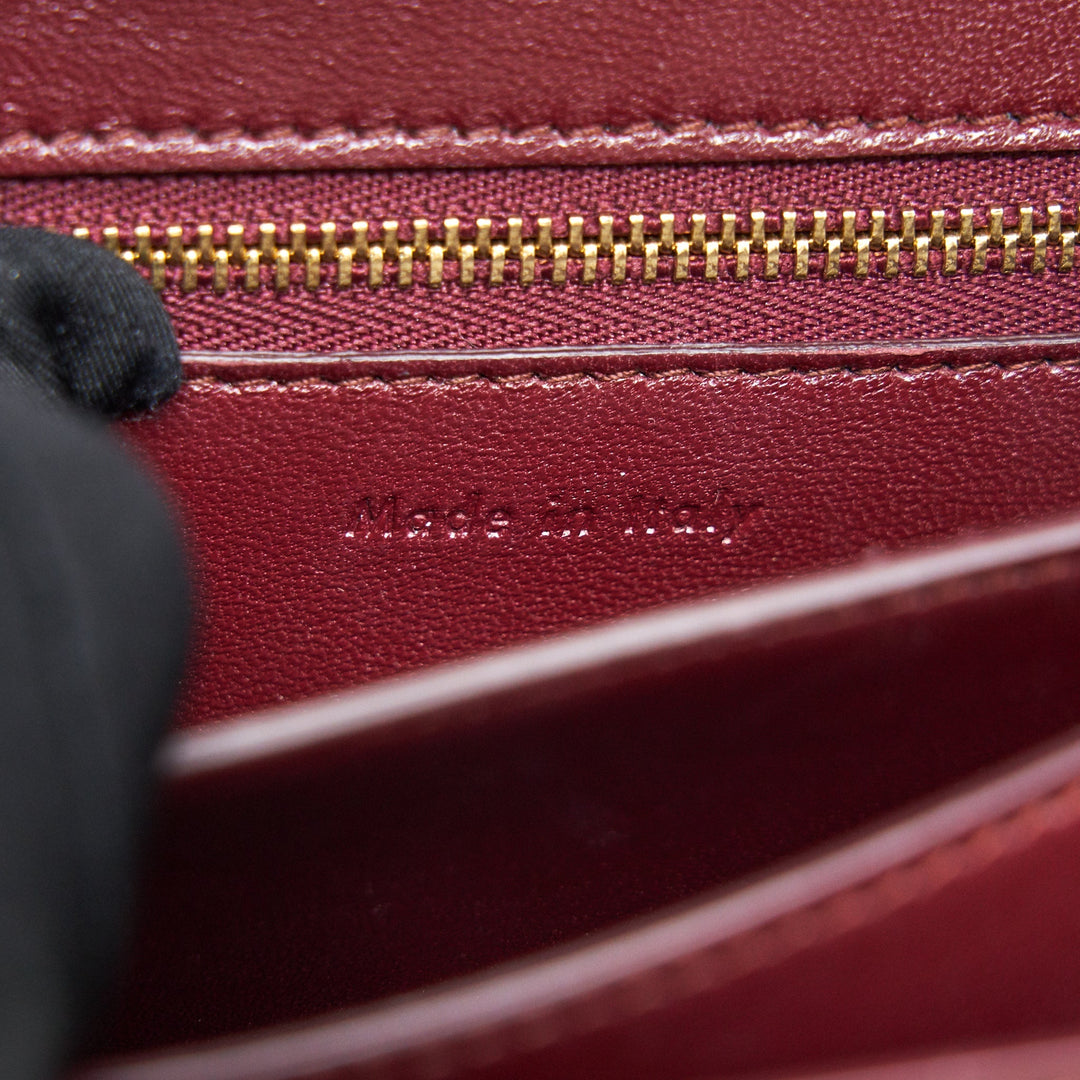 Top Quality Celine SMALL CLASSIC BAG IN BOX CALFSKIN BURGUNDY