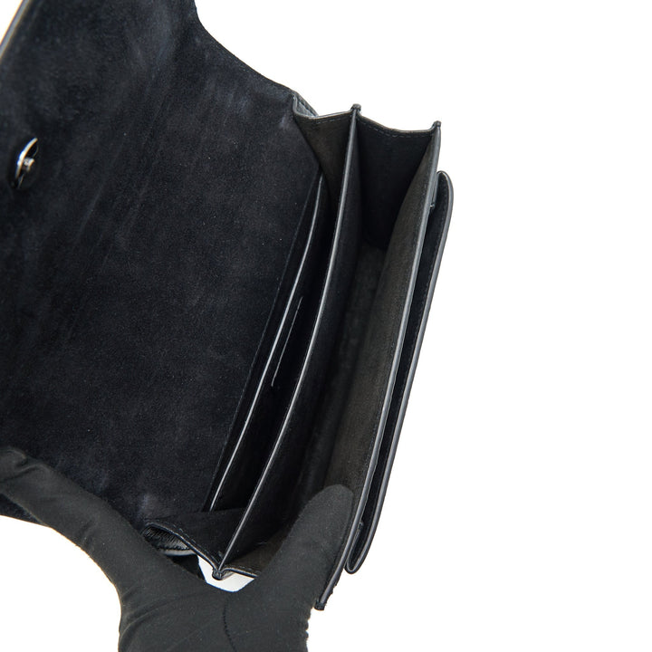 SAINT LAURENT SUNSET SHOULDER BAG BLACK SHW