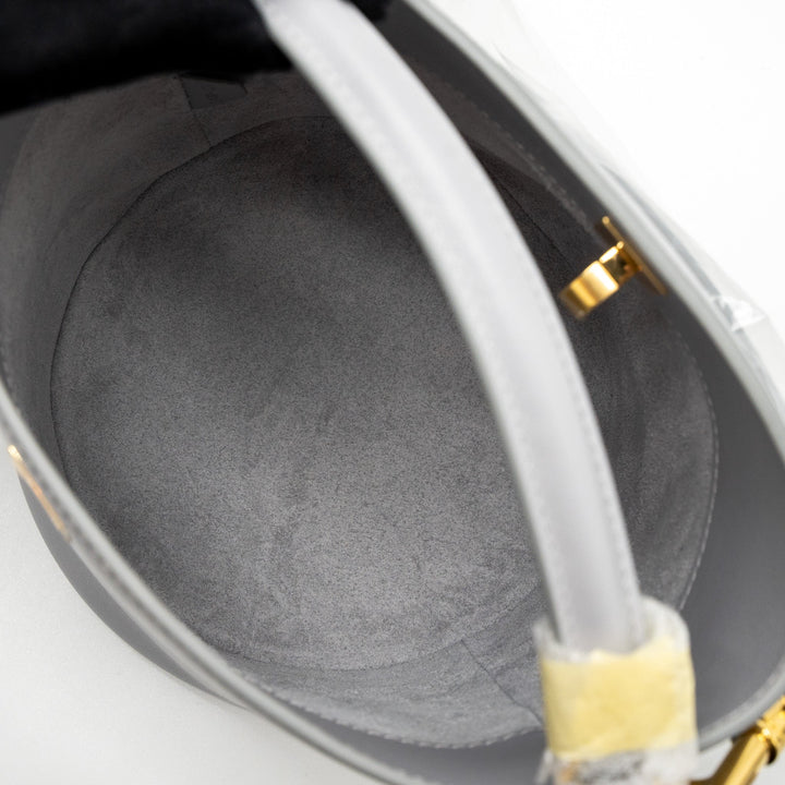Celine Teen Bucket Bag Calfskin Light Grey