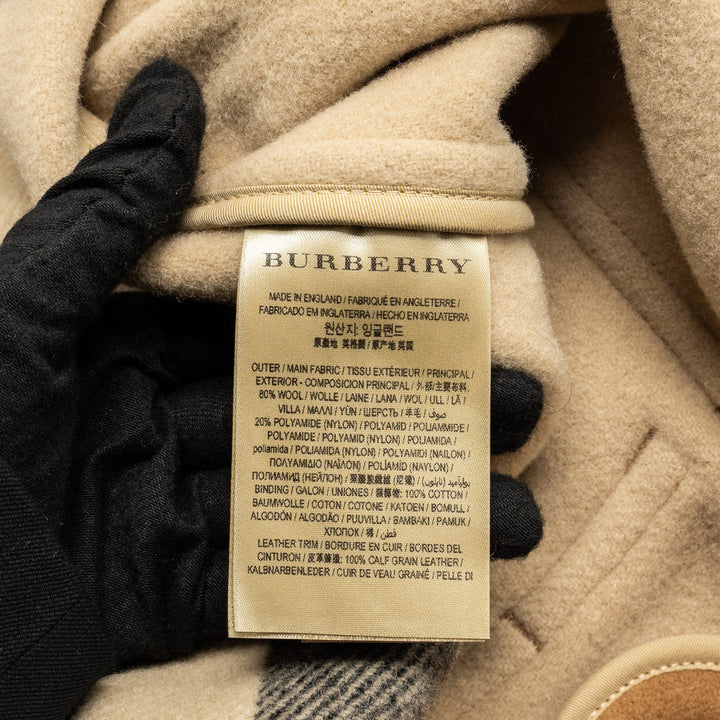 Burberry Size IT40 Mersey Duffle Coat Wool/Polyamide Brown