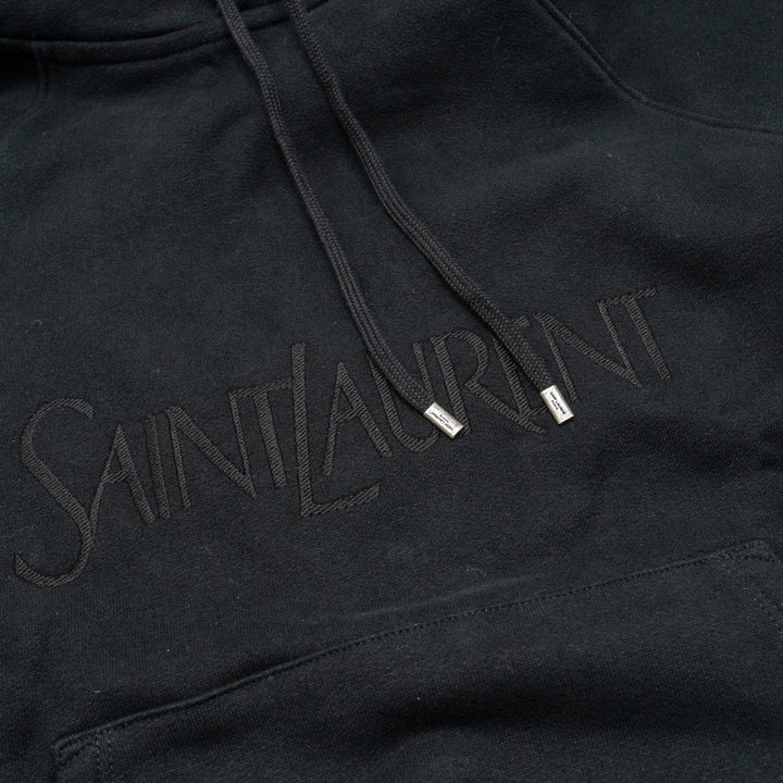Saint laurent size XS letter hoodie cotton black