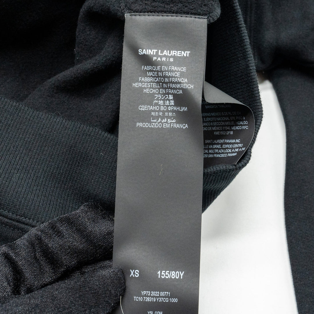 Saint laurent size XS letter hoodie cotton black